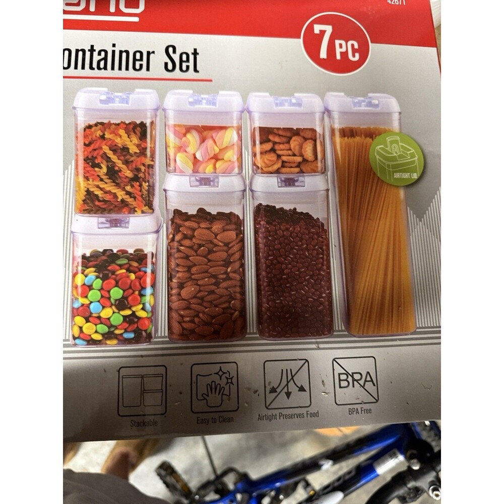 7 Piece Food Storage Container Set Airtight Leak Proof Dishwasher Safe